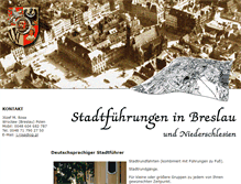 Tablet Screenshot of breslaustadtfuehrer.de
